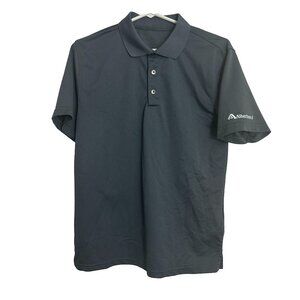 Albertsons Logo Work Shirt Polo Mens Size Small Gray Lightweight Short Sleeve